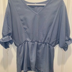 light blue blouse , brand: shein , size: M